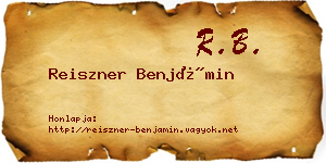 Reiszner Benjámin névjegykártya